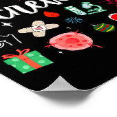 Christmas Bmt Crew Nurse Bone Marrow Transplant Nu ポスター (角)