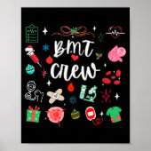 Christmas Bmt Crew Nurse Bone Marrow Transplant Nu ポスター (正面)