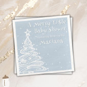 Christmas Boho Blue Boy Baby Shower