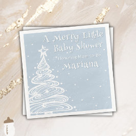 Christmas Boho Blue Boy Baby Shower