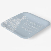 Christmas Boho Blue Boy Baby Shower ペーパープレート (傾斜あり)