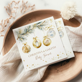 Christmas Boho Merry Little Baby Shower スタンダードカクテルナプキン