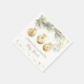 Christmas Boho Merry Little Baby Shower スタンダードカクテルナプキン (角)