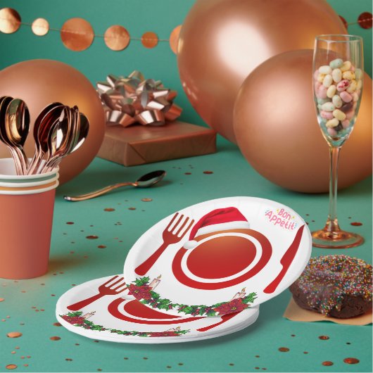 Christmas Bon Appétit Paper Plate ペーパープレート (複数)