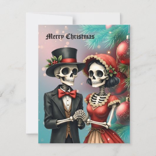 Christmas Bone Romance, A festive skeleton couple. シーズンカード (正面)