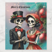 Christmas Bone Romance, A festive skeleton couple. ワインラベル (シングルラベル)