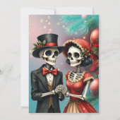 Christmas Bone Romance, A festive skeleton couple. 招待状 (裏面)