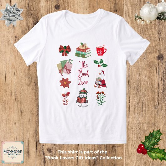 Christmas Book Lover T-Shirt Tri-Blend Shirt トライブレンドＴシャツ