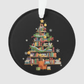 Christmas Books Tree Book Lover Teachers Bookworm オーナメント (正面)