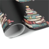 Christmas Books Tree Book Lover Teachers Bookworm ラッピングペーパー (ロールコーナー)