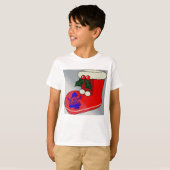 Christmas Boot Design - Kid's T-Shirt Tシャツ (正面フル)