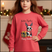 Christmas Border Collie Reindeer Scarf Gift トライブレンドＴシャツ