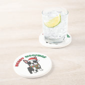 Christmas Boston Terrier Coaster: Merry Woofmas コースター (側面)