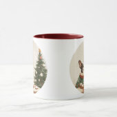 Christmas Boston Terrier Dog マグカップ (中央)