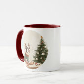 Christmas Boston Terrier Dog マグカップ (正面左)