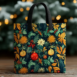 Christmas Botanical – Festive Ornaments & Florals トートバッグ