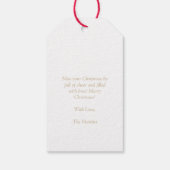 Christmas Botanical Holly Branches and Poinsettias ギフトタグ (裏面)