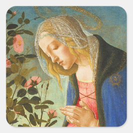 Christmas Botticelli Madonna and Child  スクエアシール