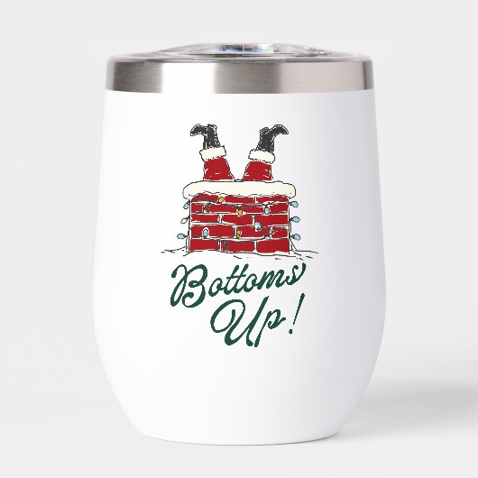 Christmas “Bottoms Up”Santa Chimney Funny Holiday (正面)