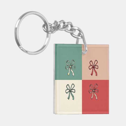 christmas bow conquette キーホルダー (正面左)