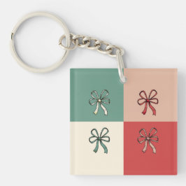 christmas bow conquette キーホルダー