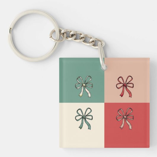 christmas bow conquette キーホルダー (正面)