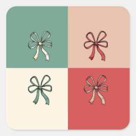 christmas bow conquette スクエアシール