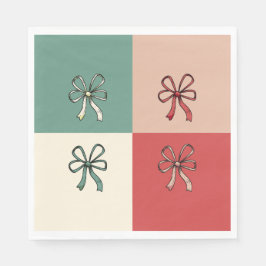 christmas bow conquette スタンダードランチョンナプキン