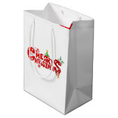 Christmas Bow On Martini Cocktail ミディアムペーパーバッグ (裏面アングル)