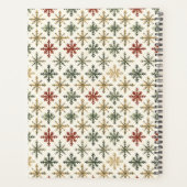 Christmas Bow Rustic Stripes Personalized プランナー手帳 (裏面)