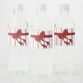 Christmas Bow Water Bottle Labels  ペットボトルラベル (ボトル)