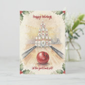 Christmas Bowling Holiday Greeting Cards シーズンカード (スタンド正面)