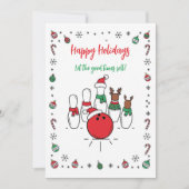 Christmas Bowling Holiday Greeting Cards シーズンカード (正面)