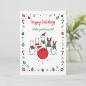 Christmas Bowling Holiday Greeting Cards シーズンカード (スタンド正面)