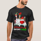 Christmas Bowling Squad Dabbing Santa Elf Bowling  Tシャツ (正面)