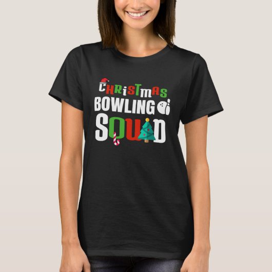Christmas Bowling Squad Xmas Bowler  Unisex Men Wo Tシャツ (正面)