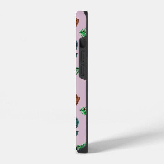 Christmas Bows and Pinecones iPhoneケース (左側面)