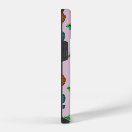 Christmas Bows and Pinecones iPhoneケース (右側面)