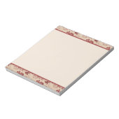 Christmas Bows Candy Canes and Leaves ノートパッド (回転)