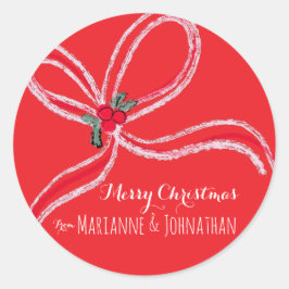 Christmas Bows Corporate Office Event ラウンドシール