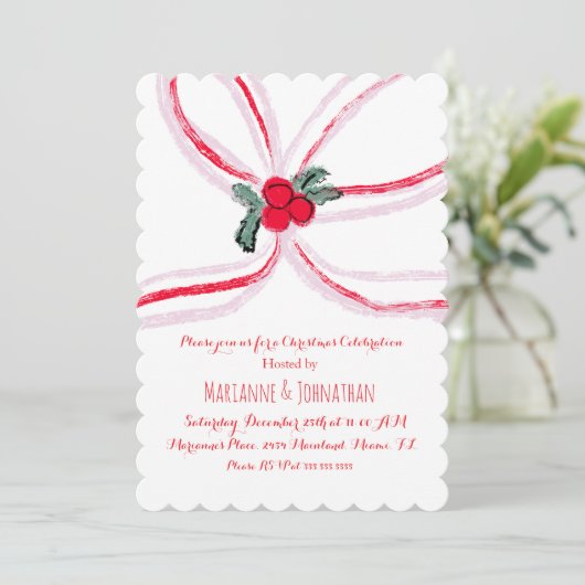 Christmas Bows Corporate Office Event 招待状 (スタンド正面)