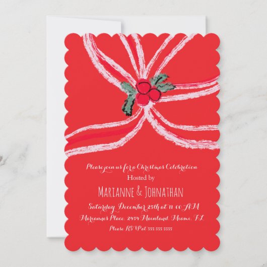 Christmas Bows Corporate Office Event 招待状 (正面)