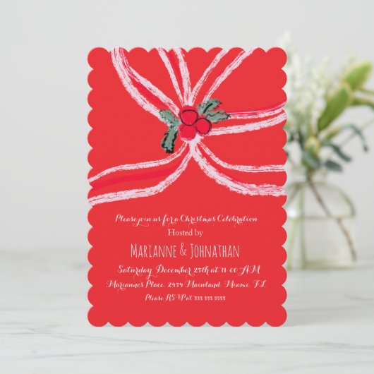 Christmas Bows Corporate Office Event 招待状 (スタンド正面)