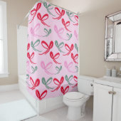 Christmas Bows Reversible Color シャワーカーテン (インサイチュ)