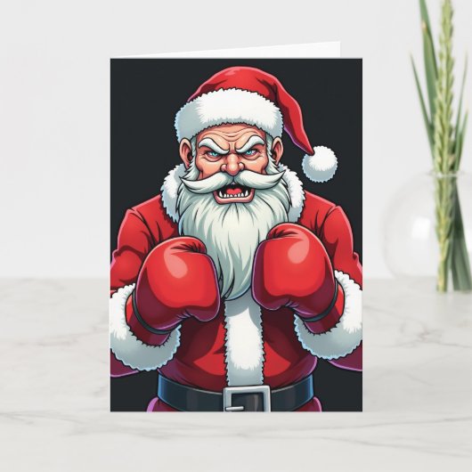 Christmas Boxing Santa カード (正面)