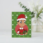 Christmas boy cartoon シーズンポストカード (スタンド正面)