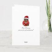 Christmas boy cartoon holiday card シーズンカード (裏面)