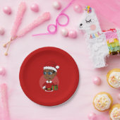 Christmas boy cartoon paper plates ペーパープレート (パーティー)