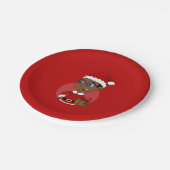 Christmas boy cartoon paper plates ペーパープレート (アングル)
