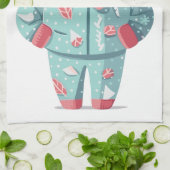 Christmas Boy Face Personalized キッチンタオル (折り畳み)